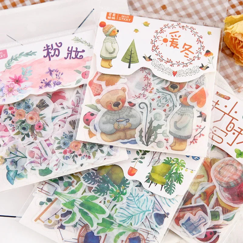 40 Pcs Kawaii Flower Memo Stickers Pack for Planners & Scrapbooking (Online Order Only)