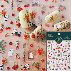 Hot Stamping Silver Rose Gold Tender Leaf Branches Flower Slash Leaves Maple Leaves Ginkgo Plant Flower Nail Art Stickers Decals (ONLINE ORDER ONLY)
