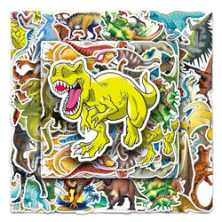 Dinosaur Stickers Pack - Waterproof Cartoon Decals for Kids, Skateboards, Laptops, Cars, Bikes (ONLINE ORDER ONLY)