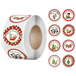 100-500Pcs New Merry Christmas Stickers Gift Packaging Seal Labels for New year decor, Greeting cards, Candy bags Stickers (ONLINE ORDER ONLY)