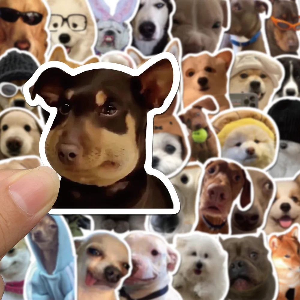 10/30/50Pcs Funny Meme Dog Waterproof Graffiti Sticker Aesthetic Decorative Luggage Laptop Phone Guitar Scrapbook Kids Stickers (ONLINE ORDER ONLY)