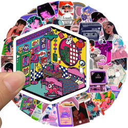 10/30/50PCS Cute Cool Grils Graffiti Stickers For Skateboard Phone Laptop Scrapbook Suitcase PVC Waterproof Decals Kids DIY Toys (Online Order Only)