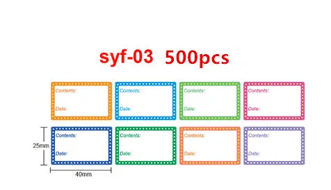 Safe Date Food catalog Storage Self-adhesive Label sticker Kitchen refrigerator blank label sticker Office stationery (Online Order Only)