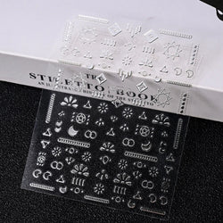 1pc 3D Gradient French Nail Stickers with Crown & Tassel Design Gold Silver Lines Self-Adhesive Nail Art Waterfall Manicure Foil (Online Order Only)
