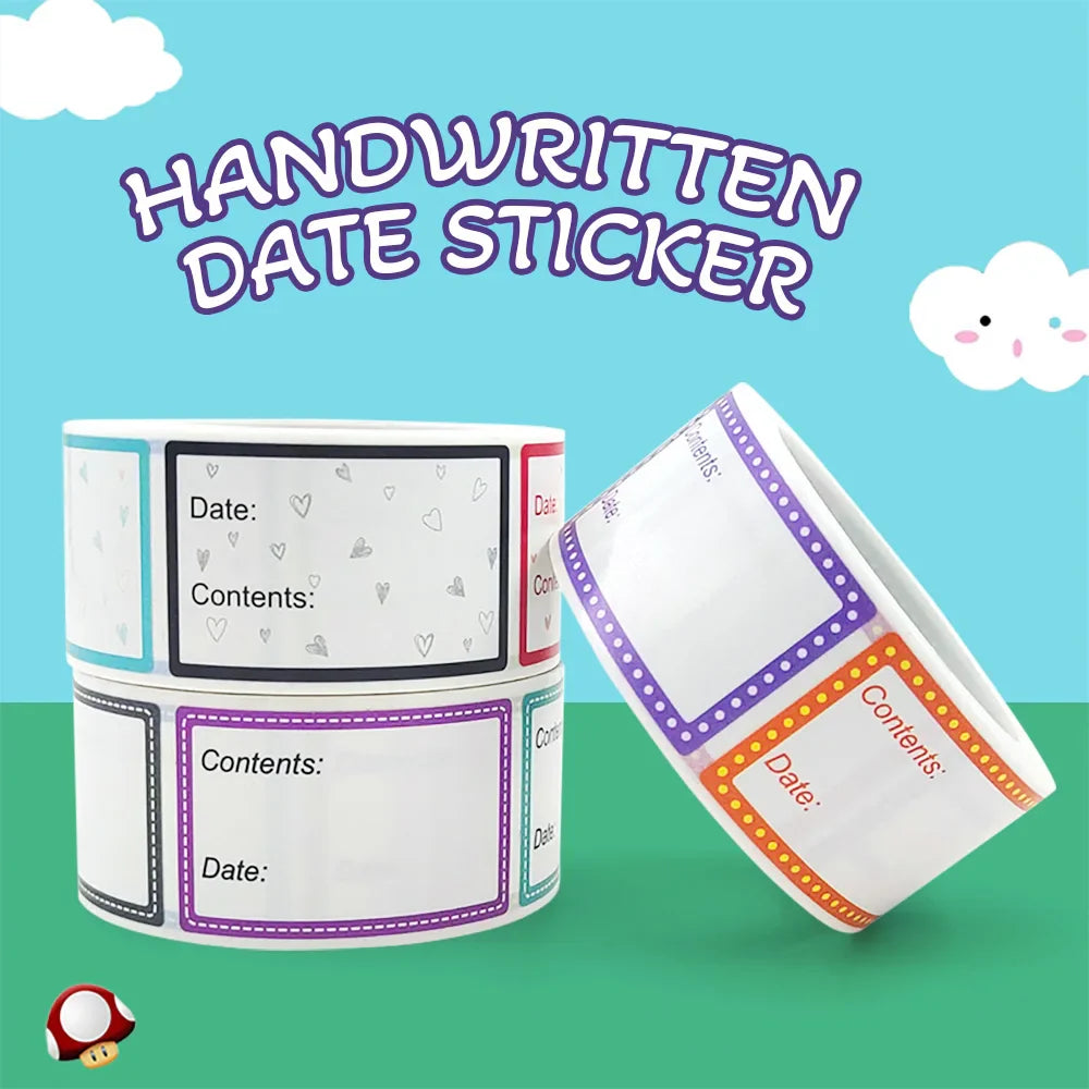 Safe Date Food catalog Storage Self-adhesive Label sticker Kitchen refrigerator blank label sticker Office stationery (Online Order Only)