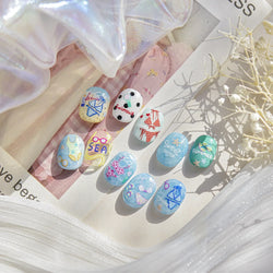 Colorful Swimsuit Bikini Fresh String Bag Vegetables Fruits Summer Beach Underwear Sunscreen Nail Art Stickers Manicure Decals (ONLINE ORDER ONLY)