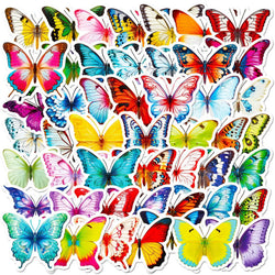 Cartoon Butterfly Stickers for Scrapbooking, Suitcase, Water Bottle, Phone, Laptop, Guitar - 10/25/50pcs (Online Order Only)