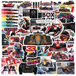 50pcs F1 Racing Stickers for Car, Motorcycle, Laptop, Bike, Suitcase, Water Bottle (ONLINE ORDER ONLY)