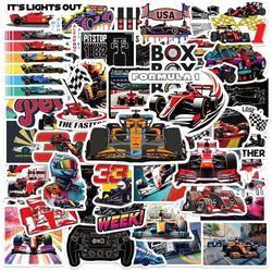 50pcs F1 Racing Stickers for Car, Motorcycle, Laptop, Bike, Suitcase, Water Bottle (ONLINE ORDER ONLY)