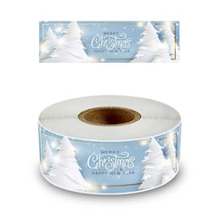 120pcs/roll Rectangle Merry Christmas Sticker Holiday Party Gift Decoration Sealed Envelope Stickers Happy New Year Baking Label (ONLINE ORDER ONLY)