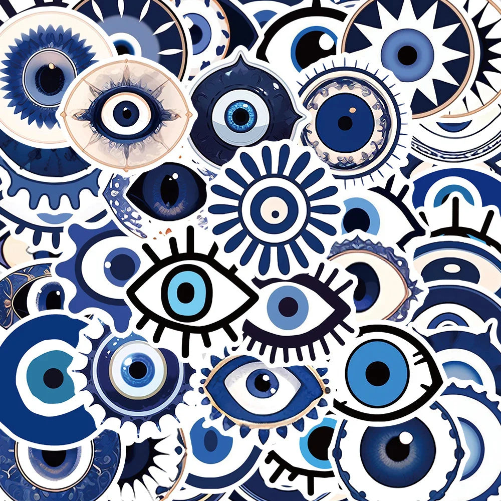 Gothic Evil Eye Stickers Waterproof Decals for Skateboard, Motorcycle, Phone, Car - 10/30/50pcs (ONLINE ORDER ONLY)