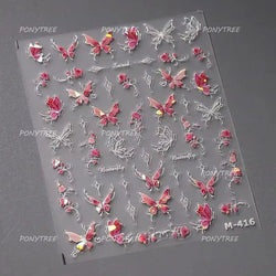 Black White Pearl Lace Butterfly Cross Retro Figure Flower Symmetric Self Adhesive Nail Art Stickers  Manicure Decals Wholesale (ONLINE ORDER ONLY)