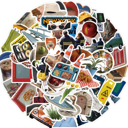 63PCS INS Aesthetics Stickers Modern Style DIY For Decor DIY Notebook Luggage Motorcycle Laptop Refrigerator Sticker Toys (ONLINE ORDER ONLY)