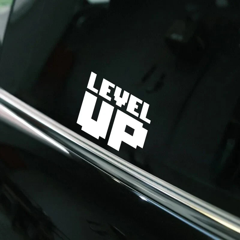 “LEVEL UP”Pixel style Stickers，CUTE&FUNNY Stickers for Pixel Style lover.For cars trucks motorcycles and laptops! (ONLINE ORDER ONLY)