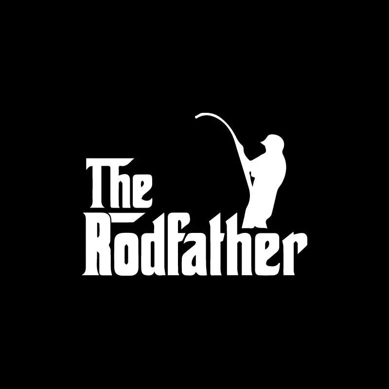 The Rodfather Fishing Vinyl Die Cut Bumper Car Stickers For Truck Bike Scooter Motorbike Cycling Bicycle (Online Order Only)