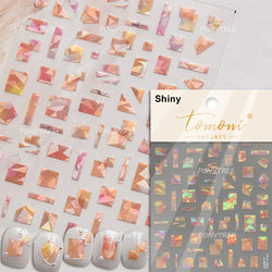 Cat Kitten Rabbit Flower Bouquet Bowknot Vase Bunny Grid Star Blocks Round Warm Sun Decoration Nail Art Stickers Manicure Decals (ONLINE ORDER ONLY)