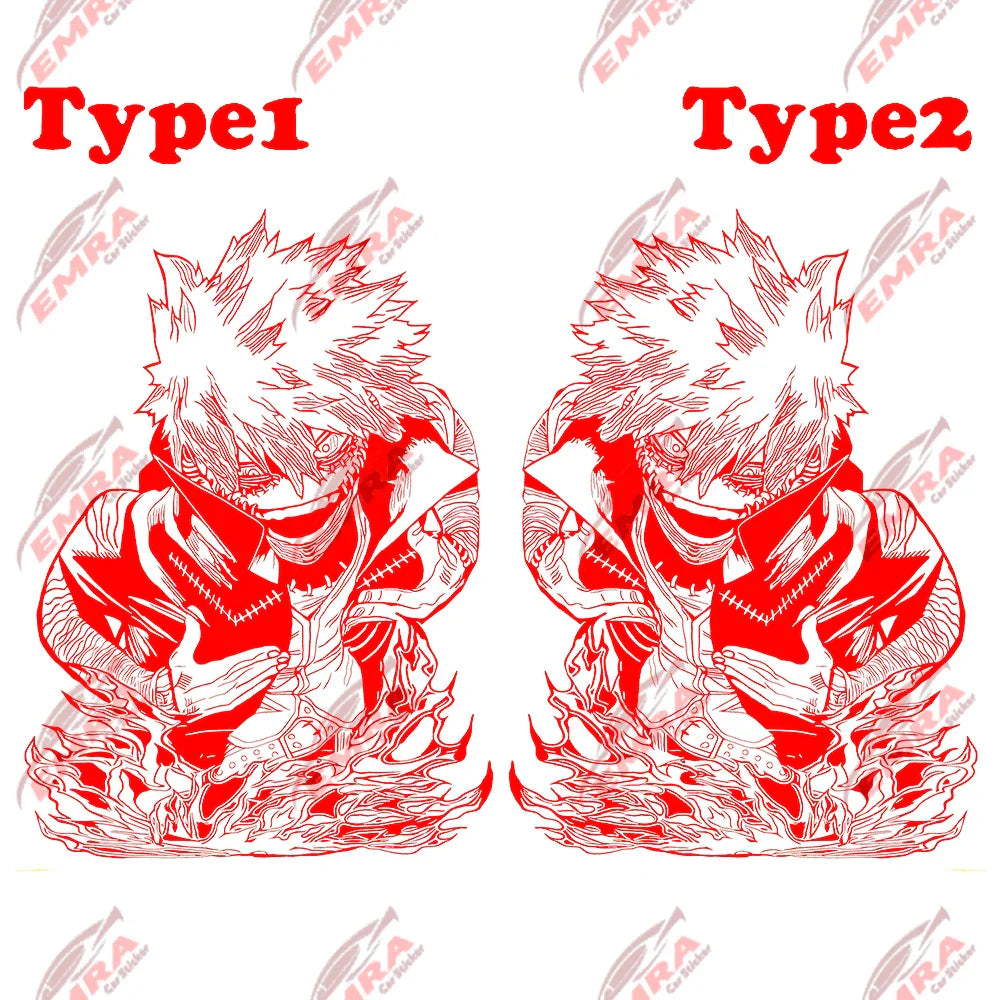 1PCS Large Anime Sticker For Car Hoor Hood External Accessories Die Cutting Waterproof Suntan Prevention Vinyl Decals (ONLINE ORDER ONLY)