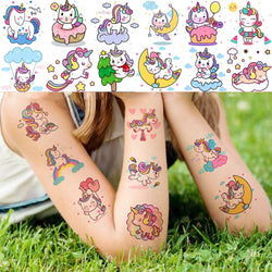 50 PCS Cute Unicorn Temporary Tattoos For Girls Kids Face Waterproof Fake Tattoo Sticker Cartoon Birthday Gifts Tatoos Body Art (ONLINE ORDER ONLY)