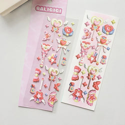 1pcs Ins Cute Love Magic Wand 3D Stickers Planner Journal Scrapbooking Decorative Sticker Aesthetic Kawaii Korean Stationery (Online Order Only)