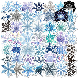 50pcs Snowflake Graffiti Stickers for Helmet, Wall, DIY Decoration Wholesale (Online Order Only)