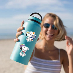 10/30/50PCS Cute Snoopy Stickers Comics Graffiti Sticker Cartoon Kids Toys Fridge Luggage Laptop Phone Guitar Skatboard Decals (ONLINE ORDER ONLY)