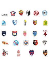 50 football club benchmarking stickers, personalized and creative handbill stickers, mobile phone and skateboard decorations (Online Order Only)