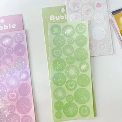 6pcs Cute Love Firework Bubble Stickers Diary Scrapbooking DIY Idol Album Decoration Sticker Aesthetic Kawaii Korean Stationery (ONLINE ORDER ONLY)