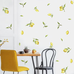 Watercolor Lemon Leaves Wall Sticker Vinyl Removable Decals Home Decor (ONLINE ORDER ONLY)