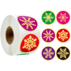 100-500pcs Merry Christmas Stickers Round Holidays Stickers For Xmas Thank You Greeting Cards Sealing Gift Decoration Stickers (Online Order Only)