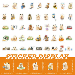 10/30/50/100PCS Kawaii Hamster Stickers Cute Animal Cartoon Graffiti DIY Decals Luggage Laptop Phone Guitar Bike Skateboard Toy (ONLINE ORDER ONLY)