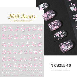 1 Sheet Star Nail Art Stickers 3d Self Adhesive Nail Decals Black White Golden Silver Color Star Design Nail Supplies Accessory (ONLINE ORDER ONLY)