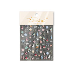 Summer Beach Bikini Watermelon Hat Sandals Ice Cream Shell Conch Starfish Cat Duck Nail Art Decoration Stickers Manicure Decals (ONLINE ORDER ONLY)