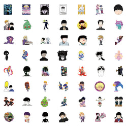 10/30/50/110PCS Mob Psycho 100 Stikers Funny Anime Decals Cartoon Graffiti Sticker Luggage Laptop Phone Guitar Bike Kids Toys (Online Order Only)
