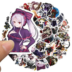50Pcs Anime Overlord Stickers Momonga Albedo Sticker for Laptop Waterproof Graffiti Skateboard Sticker DIY Toy Motorcycle (ONLINE ORDER ONLY)