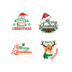 100-500pcs Christmas Tree Santa Claus Merry Christmas Stickers 2.5cm Thank You Stickers for Gift Sealing Holiday Candy Bag Decor (ONLINE ORDER ONLY)