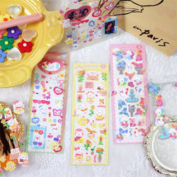 Cute Flower Animals Laser Sticker Korean INS Hand Account DIY Album Decoration Scrapbooking Stickers Kawaii Stationery (Online Order Only)
