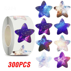 100-500pcs Laser Gold Foil Self-adhesive Star Stickers Reward Chart Decorative Toy Gifts Sticker Labels 1 Inch (ONLINE ORDER ONLY)