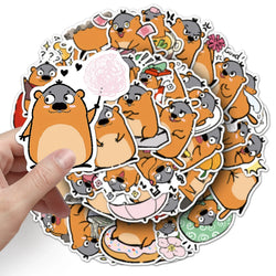 10/30/50PCS Cute Groundhog Stickers Funny Animal Meme Sticker Graffiti DIY Fridge Luggage Laptop Phone Guitar Bike Cartoon Decal (ONLINE ORDER ONLY)