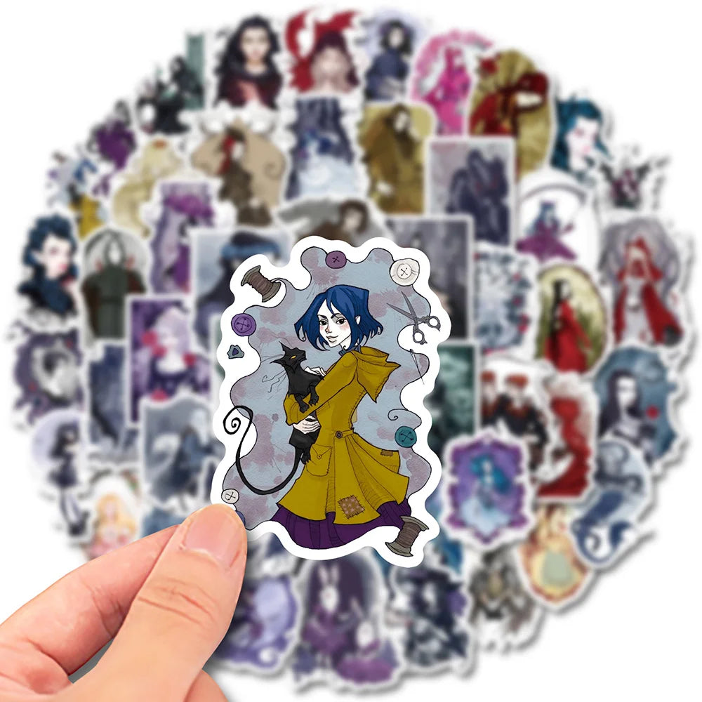 10/30/50/100PCS Cool Gothic Anime Princess Witch Stickers Decals Skateboard Laptop Motorcycle Luggage Funny Waterproof Sticker (ONLINE ORDER ONLY)