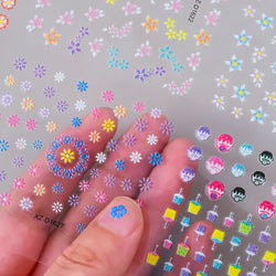 30pcs 3D Daisy Design Nail Art Sticker Set Acrylic Sanding Colorful Floral Decals Self-Adhesive Nail Art Supplies DIY Manicure * (ONLINE ORDER ONLY)