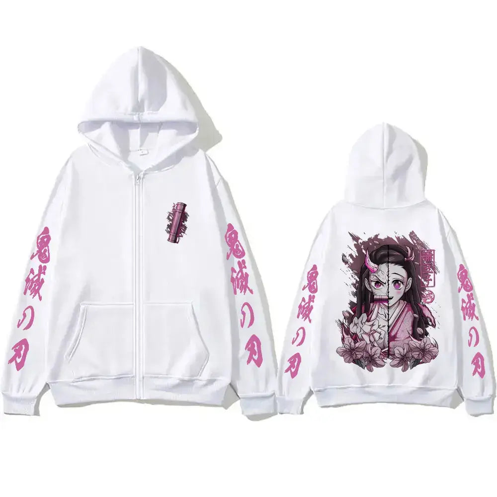 Kamado Nezuko Merch Zipper Hoodie Demon Slayer Oversized (ONLINE ORDER ONLY)