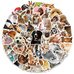10/30/52pcs Cute Dog Cats Animal Graffiti Stickers Cartoon Decals Scrapbook Laptop Phone Luggage Car Funny Meme Sticker Kids Toy (ONLINE ORDER ONLY)