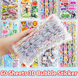 3D Puffy Stickers for Kids - 40 Sheets, Boys & Girls, Teachers, Rewards, Crafts, Scrapbooking (Online Order Only)