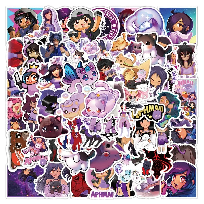 60pcs Aphronus Cartoon Sticker Pack for Luggage, Water Bottles, Phones, Laptops, Scooters, and More (Online Order Only)