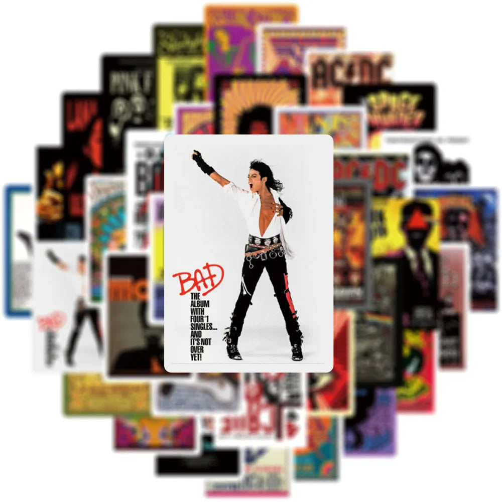 Rock Music Concert and Touring Band Poster Sticker Pack (ONLINE ORDER ONLY)