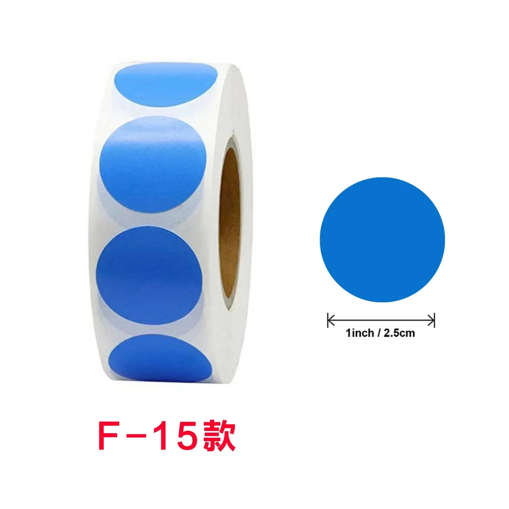 500/1000pcs/ roll Color Dot Stickers Removable 1.3cm Chroma Label for Inventory Organize,File Classification Stationery Sticker (Online Order Only)