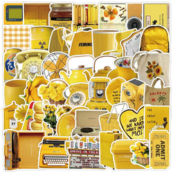 Yellow Cartoon Stickers for Phone Laptop Luggage Skateboard - 10/30/50PCS (ONLINE ORDER ONLY)