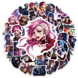 10/30/50PCS Arcane League of Legends Stickers Cool Game Animation Sticker Scrapbook Luggage Laptop Phone Guitar Bike Cartoon Toy (Online Order Only)