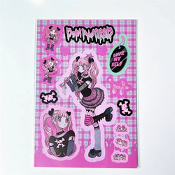 Korean ins Sweet Cool Girl Sticker Scrapbooking Diary DIY Album Decoration Sticker Aesthetic Stationery Art Supplies Personalizd (ONLINE ORDER ONLY)