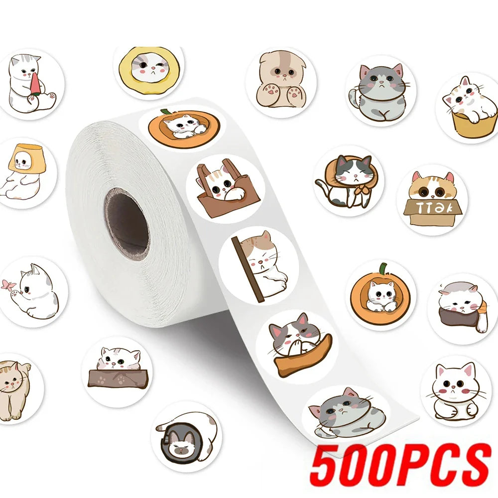 100-500pcs Cartoon Animals Sealing Sticker DIY Laptop Decals Decoration Sticker Reward Gift Toys Stationery (Online Order Only)